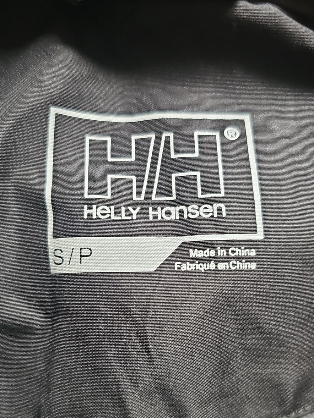 Helly Hansen Black Raincoat with White Logo
